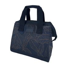 Load image into Gallery viewer, Sachi Insulated Lunch Bag - Navy Leaves