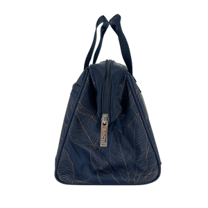Sachi Insulated Lunch Bag - Navy Leaves