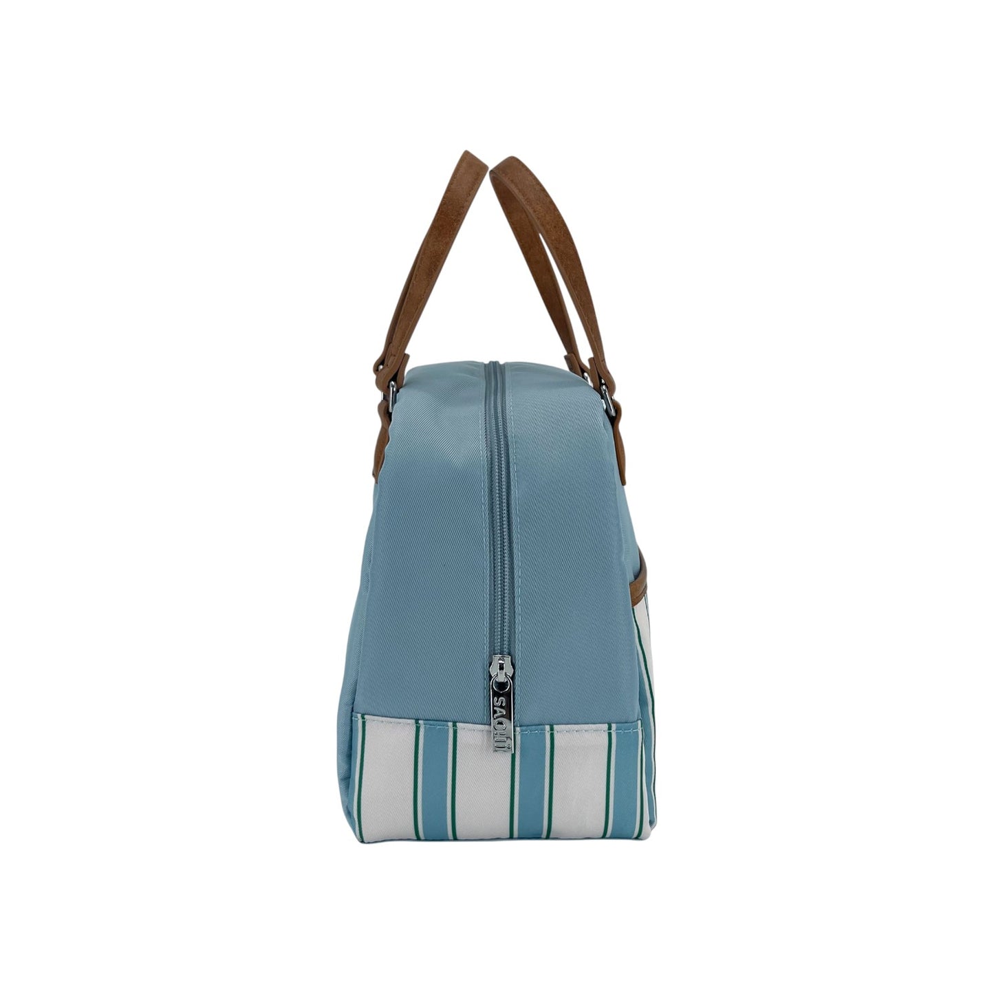 Sachi Insulated Cali Lunch Bag - Hazy Blue Stripes