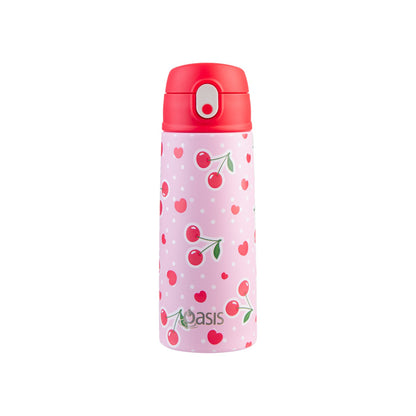 Oasis Kid's 550ml Insulated Drink Bottle w/ Sipper - Chery Crush