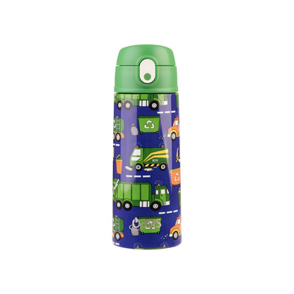Oasis Kid's 550ml Insulated Drink Bottle w/ Sipper - Garbage Trucks