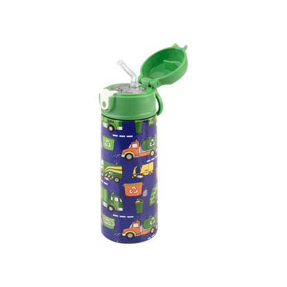 Oasis Kid's 550ml Insulated Drink Bottle w/ Sipper - Garbage Trucks