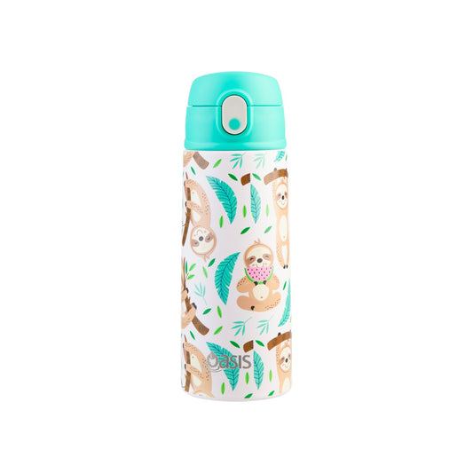 Oasis Kid's 550ml Insulated Drink Bottle w/ Sipper - Sleepy Sloths *PREORDER MID JAN*