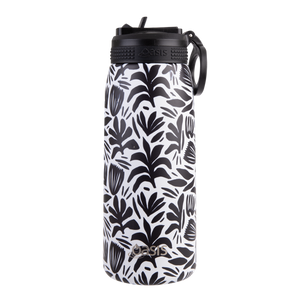 Oasis 780ml Stainless Steel Insulated Sports Drink Bottle with Straw - Assorted Prints