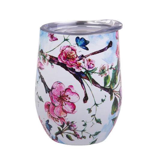 Oasis 330ml Insulated Wine Tumbler Gift Boxed - Spring Blossom