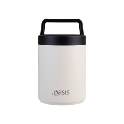 Oasis 480ml Insulated Food Flask w/ Handle & Spoon - Assorted Colours