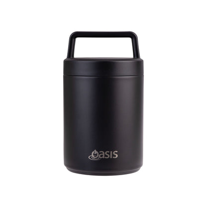 Oasis 480ml Insulated Food Flask w/ Handle & Spoon - Assorted Colours