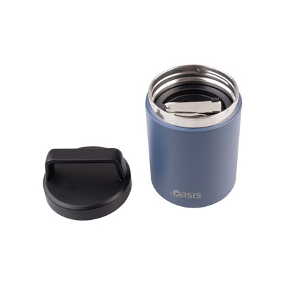 Oasis 480ml Insulated Food Flask w/ Handle & Spoon - Assorted Colours