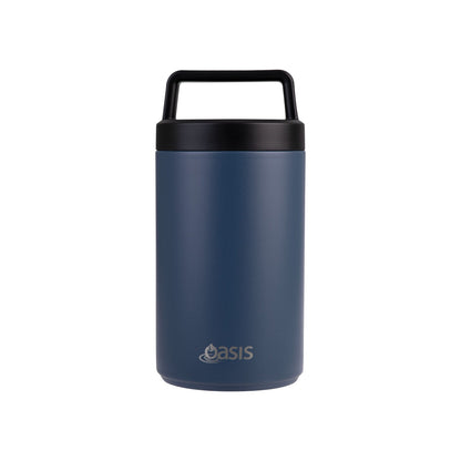 Oasis 700ml Insulated Food Flask w/ Handle & Spoon - Assorted Colours