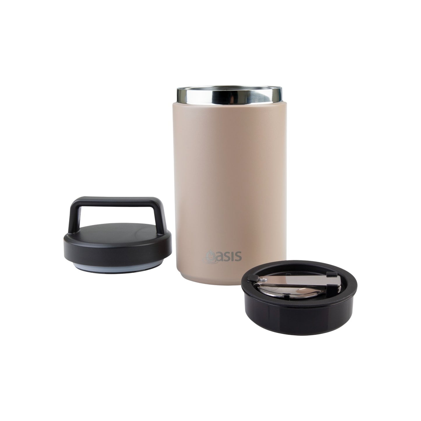 Oasis 700ml Insulated Food Flask w/ Handle & Spoon - Assorted Colours