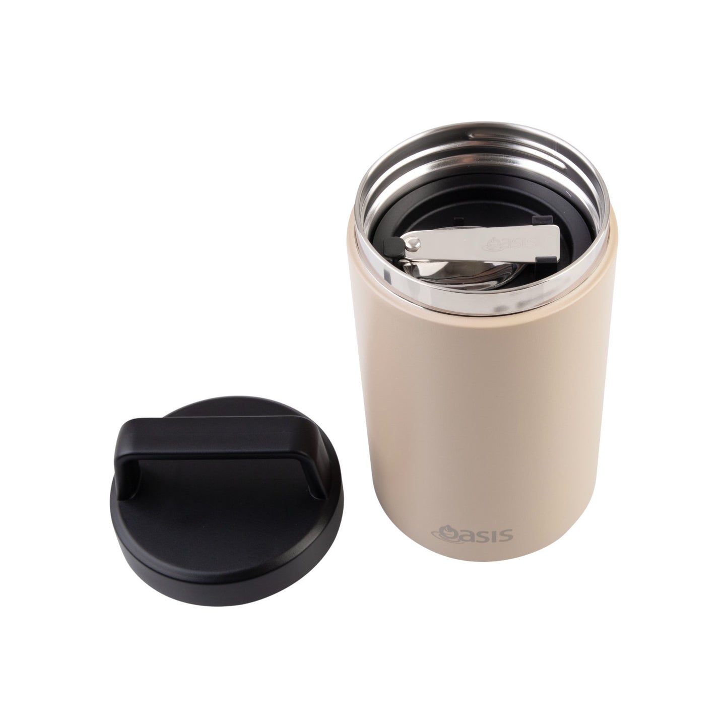Oasis 700ml Insulated Food Flask w/ Handle & Spoon - Assorted Colours
