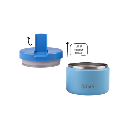 Oasis Insulated 300ml Food Flask w/ Quick Release Lid - Assorted Colours