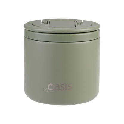 Oasis Insulated 550ml Food Flask w/ Quick Release Lid & Spork - Assorted Colours