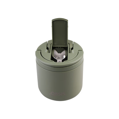 Oasis Insulated 550ml Food Flask w/ Quick Release Lid & Spork - Assorted Colours