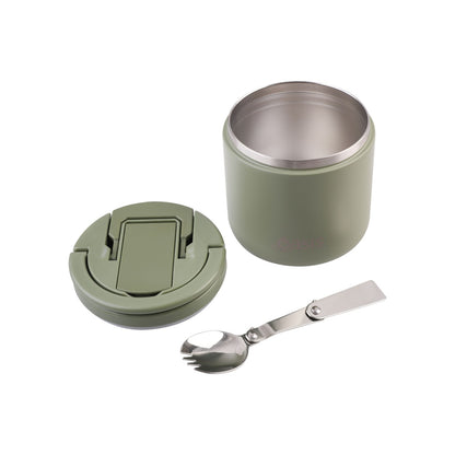 Oasis Insulated 550ml Food Flask w/ Quick Release Lid & Spork - Assorted Colours