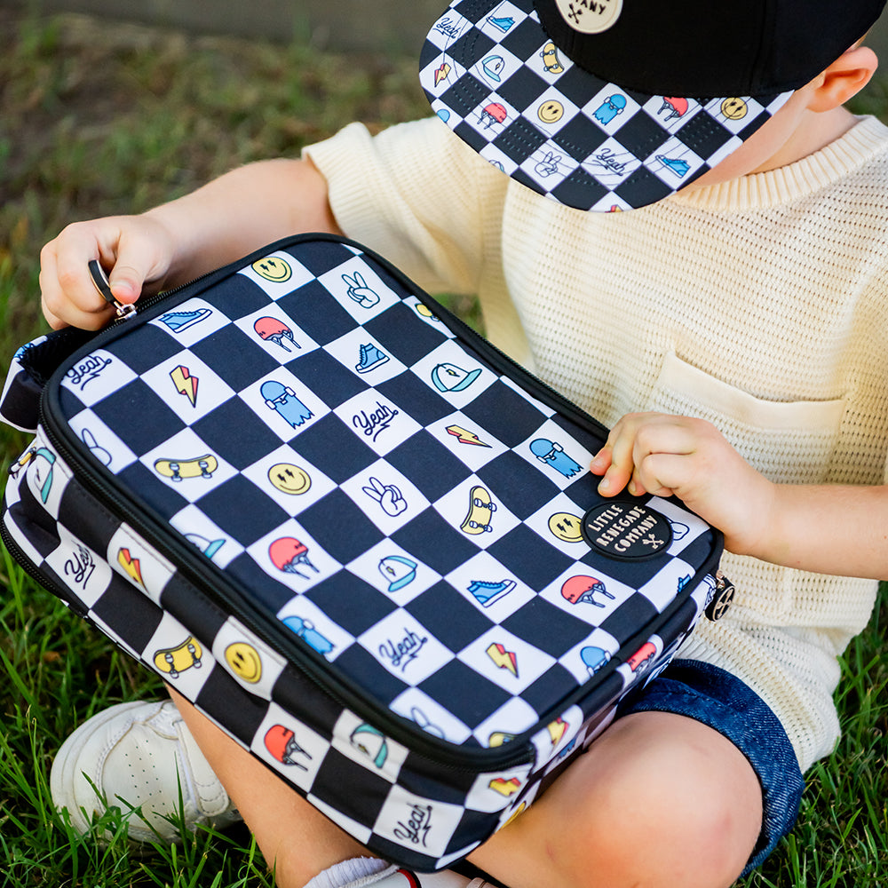 Little Renegade Company Insulated Lunch Bag - Checkmate *PREORDER*