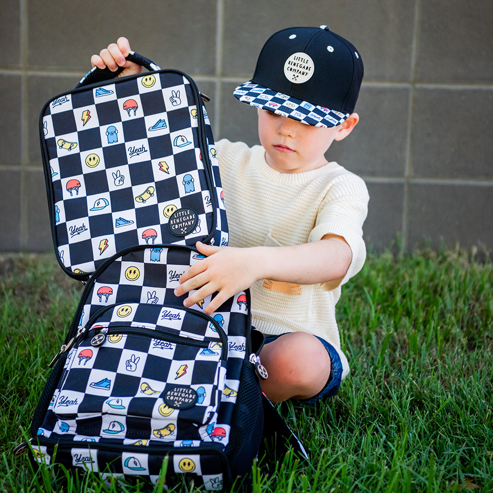 Little Renegade Company Insulated Lunch Bag - Checkmate *PREORDER*