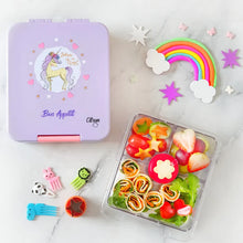 Load image into Gallery viewer, Citron Snack box Bento style - 4 compartments with Accessories