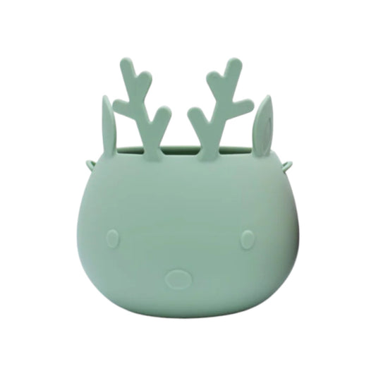 We Might Be Tiny Reindeer Basket - Sage