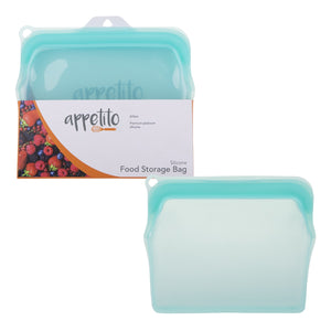 Appetito Silicone 470ml Food Storage Bag - Assorted Colours