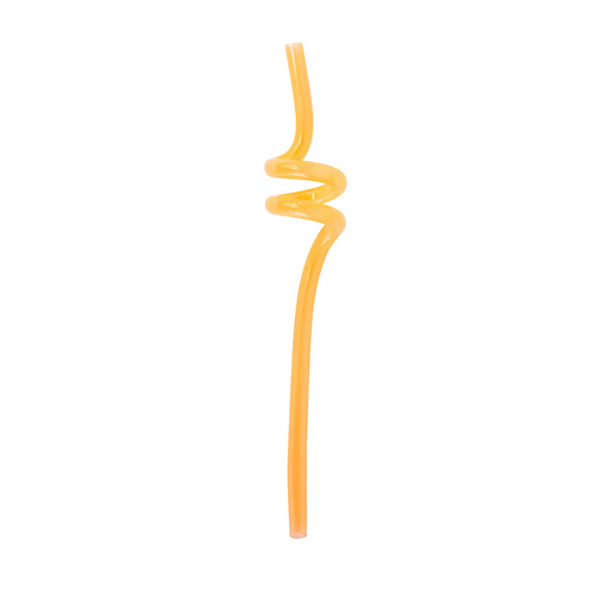 MontiiCo Fusion Twirly Silicone Straws - Tangerine/Orange