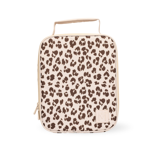 MontiiCo Insulated Large Lunch Bag - Cream Leopard *PREORDER*