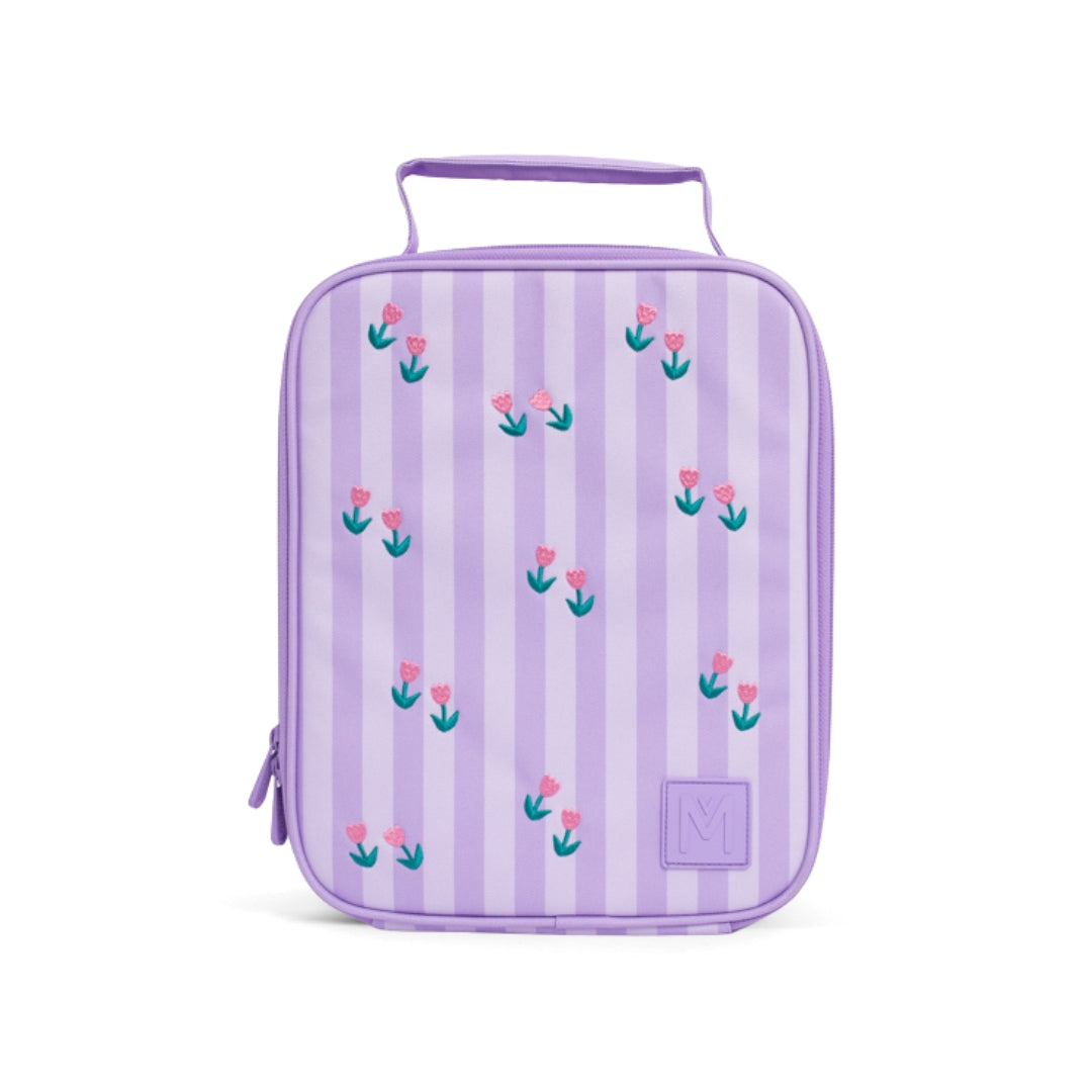 MontiiCo Insulated Large Lunch Bag (Embroidered) - Tiny Tulips