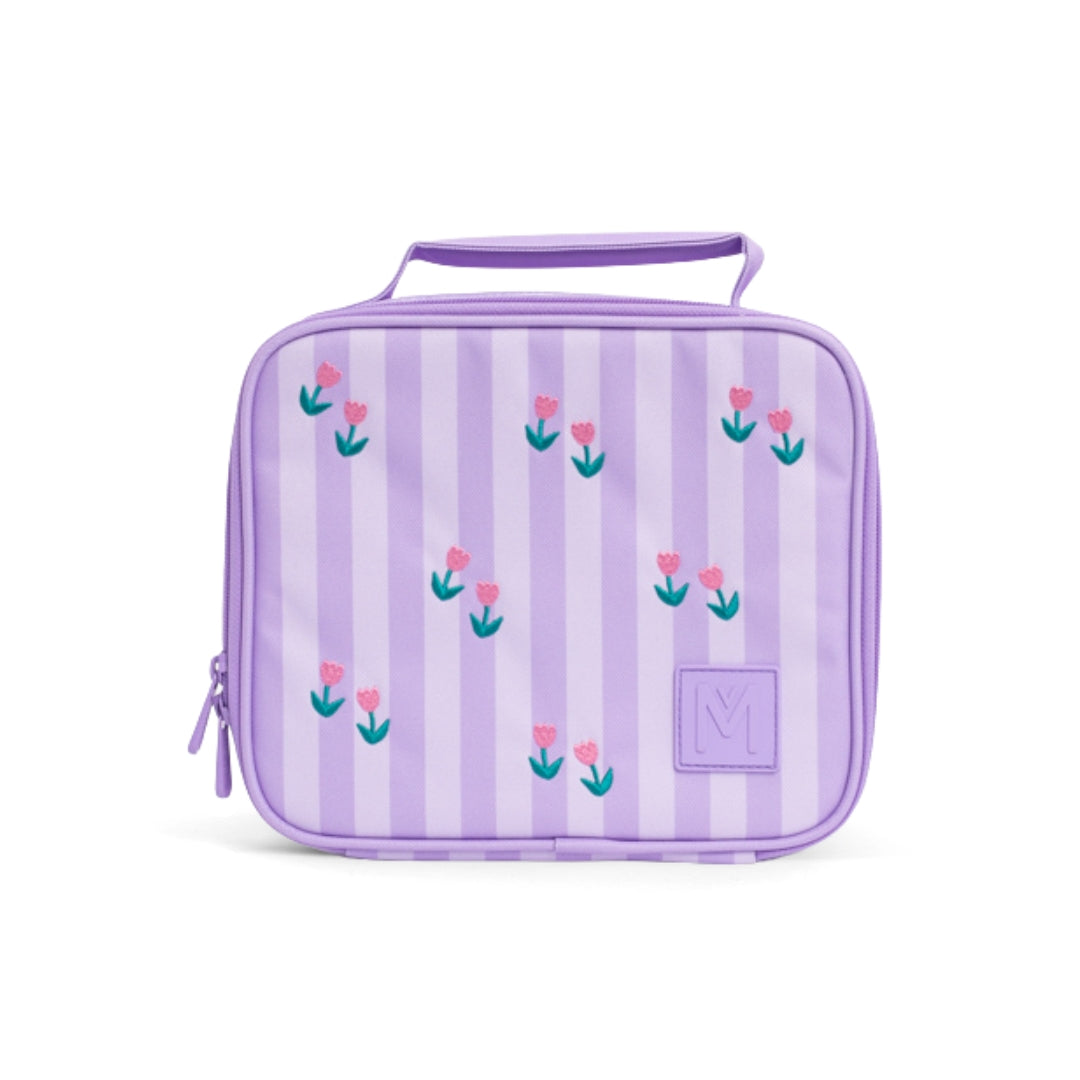 MontiiCo Medium Lunch Bag (Embroidered) - Tiny Tulips