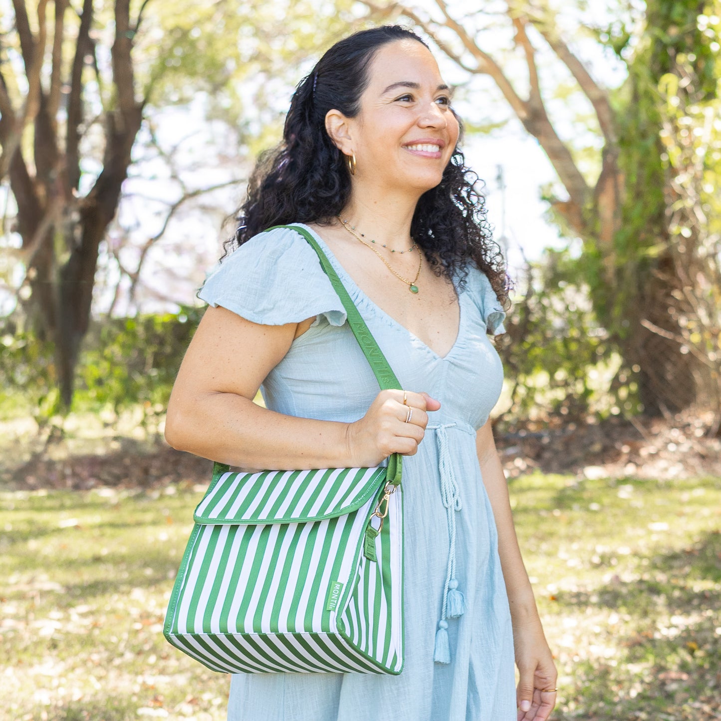 MontiiCo Insulated Lunch Carrier (New Size) - Pickle Stripe *PREORDER*