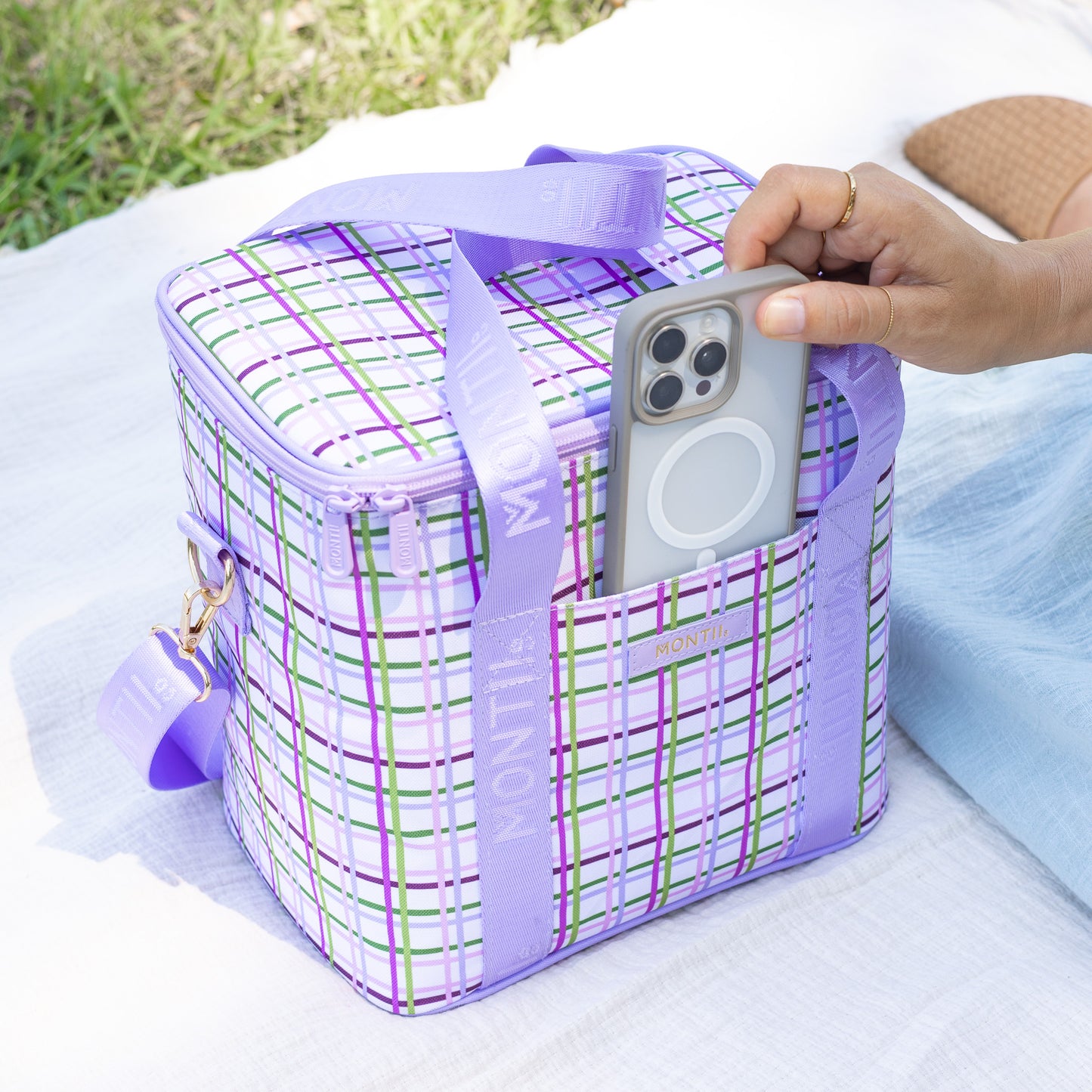 MontiiCo Insulated Midi Cooler Bag - Berry Patch *PREORDER*