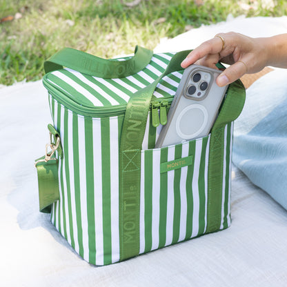 MontiiCo Insulated Midi Cooler Bag - Pickle Stripe *PREORDER*