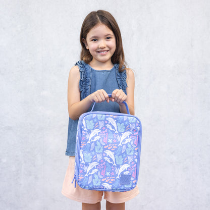 MontiiCo Insulated Large Lunch Bag - Dolphin Dreams *PREORDER*