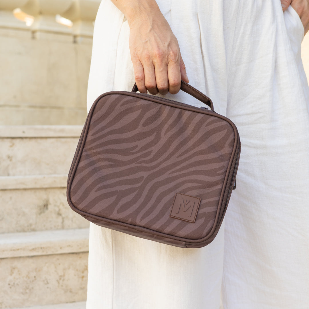 MontiiCo Medium Lunch Bag - Zebra