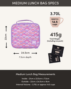 MontiiCo Medium Lunch Bag - Rainbow Roller