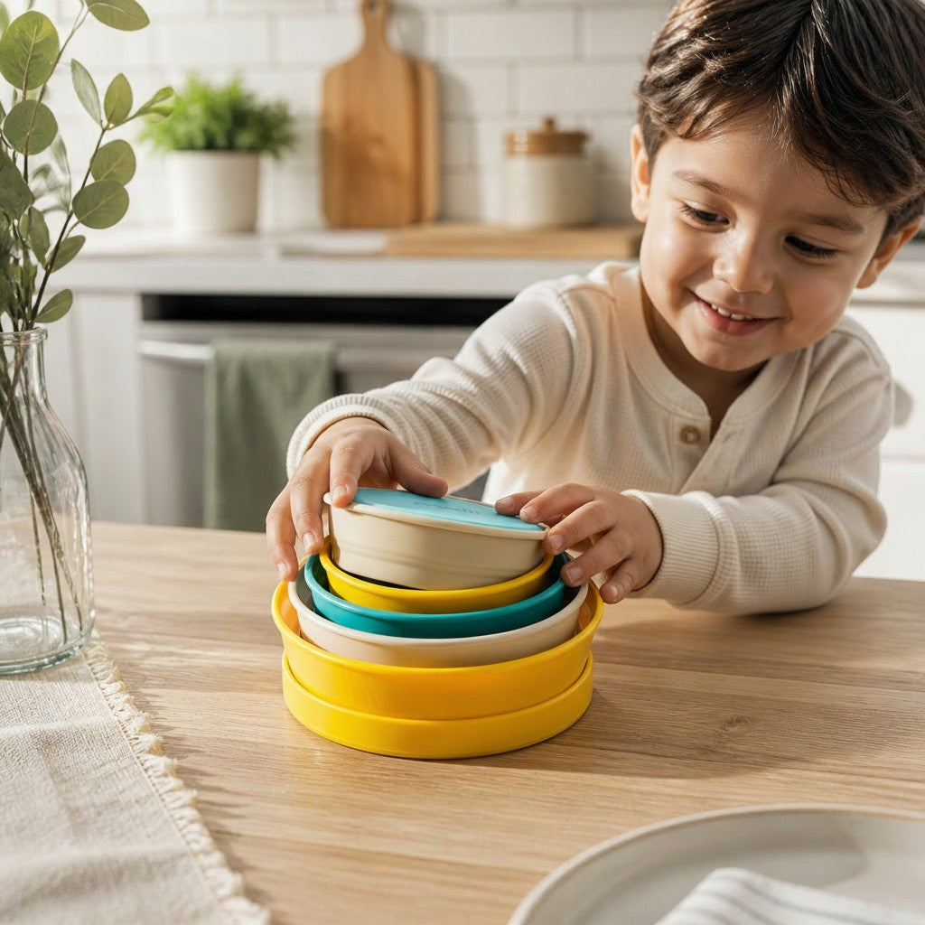 Melii Food Storage Containers with Silicone Lids - 6 Pack