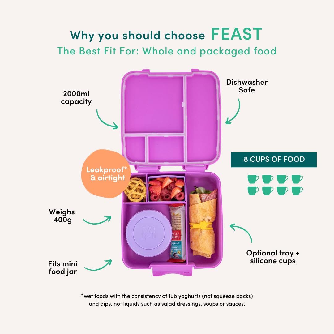 MontiiCo Feast Bento Lunchbox - Assorted Colours