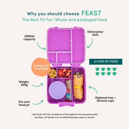 MontiiCo Feast Bento Lunchbox - Assorted Colours