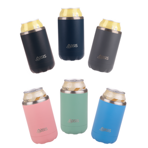 Oasis Stainless Steel Insulated 375ml Can Cooler - Choice of 6 Colours