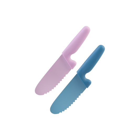 Appetito Kid's Safety Knife w/ Non-Stick Serrated Blade - Assorted Colours