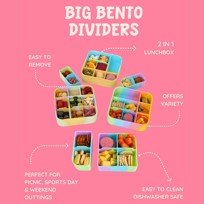 The Zero Waste People Silicone BIG Bento Dividers - Assorted Colours