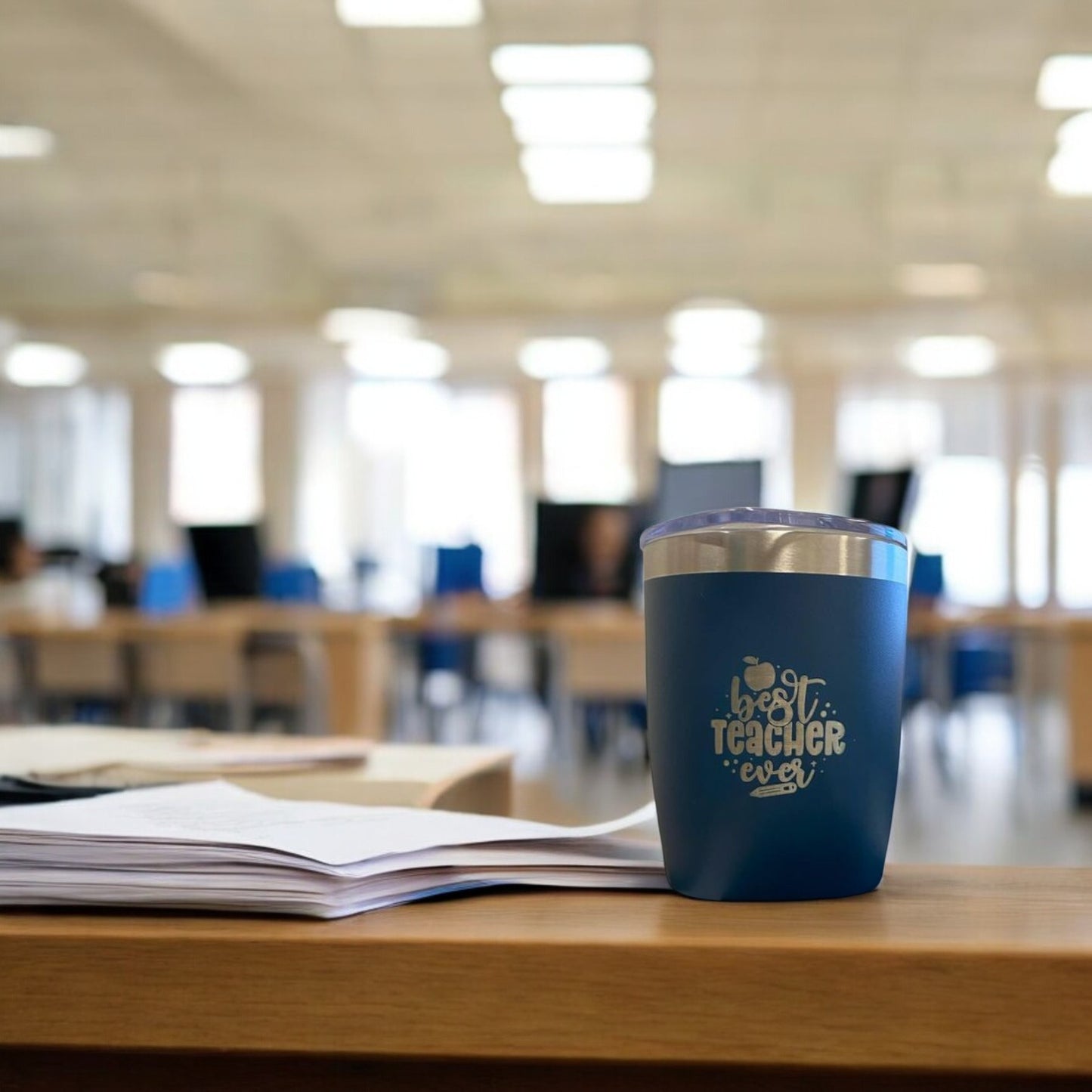 "Best Teacher" Engraved Old Fashion Tumbler - Assorted Colours