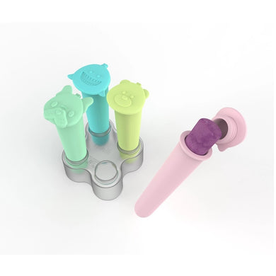 Melii Animal Silicone Push Pops w/ Tray - 4 Pack *PREORDER*