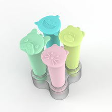 Load image into Gallery viewer, Melii Animal Silicone Push Pops w/ Tray - 4 Pack
