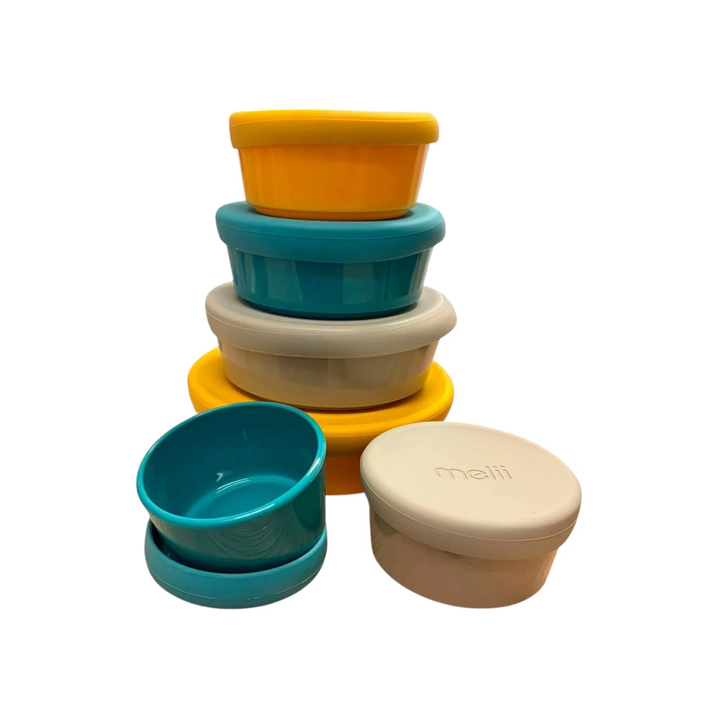 Melii Food Storage Containers with Silicone Lids - 6 Pack