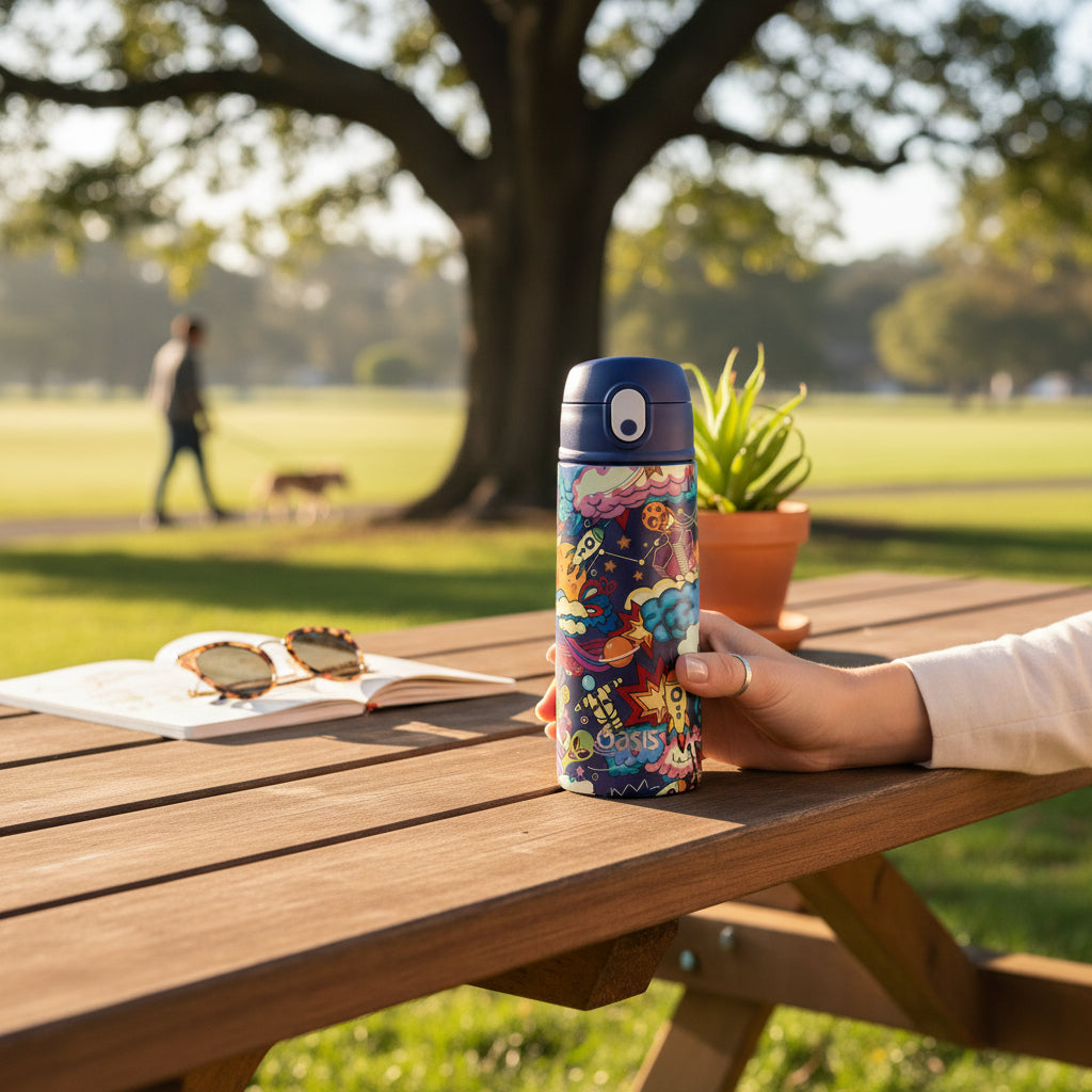Oasis Kid's 550ml Insulated Drink Bottle w/ Sipper - Alien Adventures