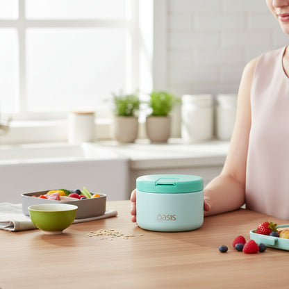 Oasis Insulated 300ml Food Flask w/ Quick Release Lid - Assorted Colours