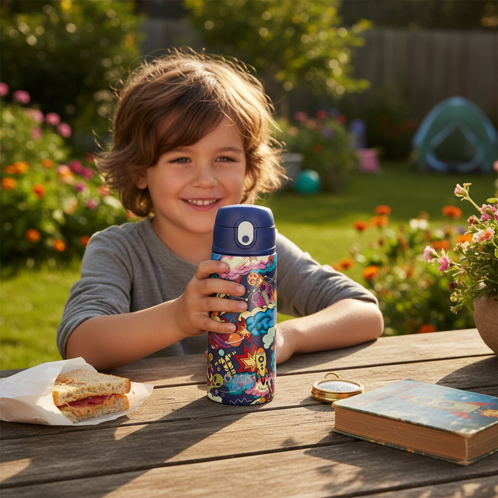 Oasis Kid's 550ml Insulated Drink Bottle w/ Sipper - Alien Adventures