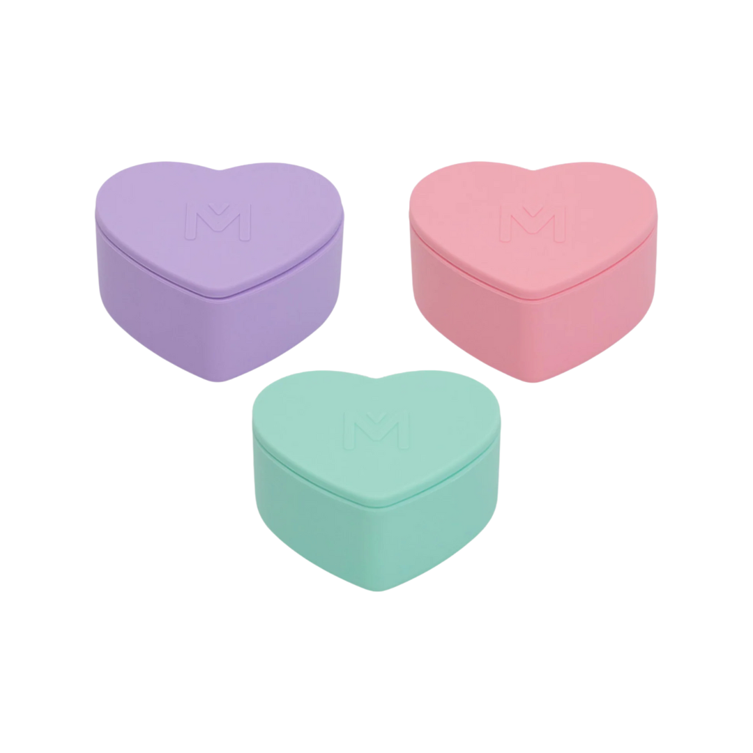 MontiiCo Silicone Heart Tub - Assorted Colours *PREORDER*
