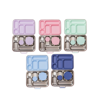 Nudie Rudie Stainless Steel Bento 5 Lunchbox - Assorted Colours