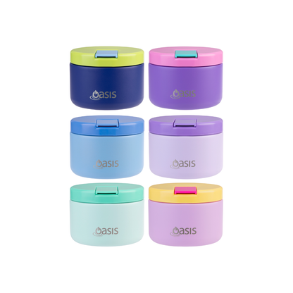 Oasis Insulated 300ml Food Flask w/ Quick Release Lid - Assorted Colours